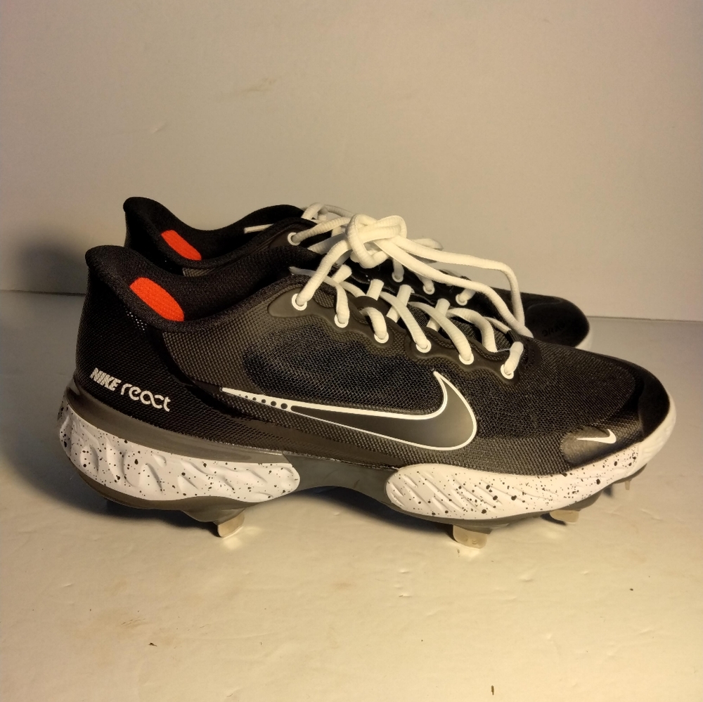 Nike Alpha Huarache Elite 3 Low Black White Cleats CK0746-010 Men Size 8